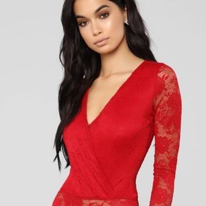 Fashion Nova Lace Bodysuit NEW